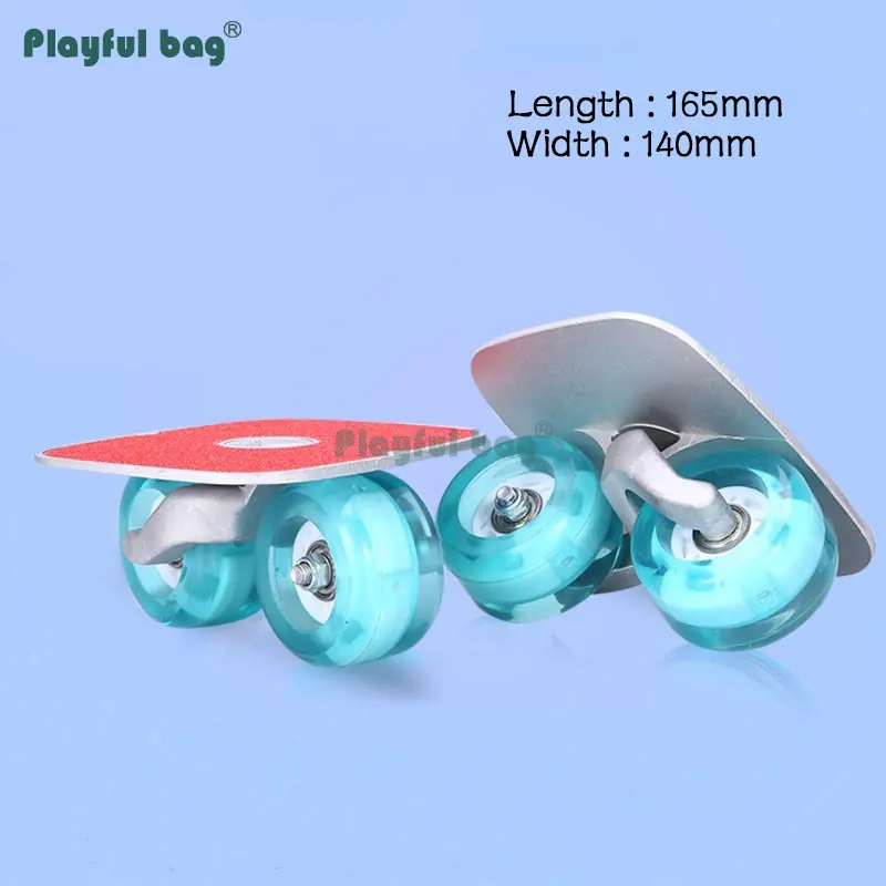 

Playful Bag 1pair Metal Drift Board PU Flashing Wheel Split Aluminium Alloy Skate Board Outdoor Drift Plate Roller Skate MA03