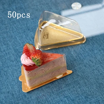 50pcs Disposable Cake Box Plastic Triangle Round Moon Cake Tray Food Gift Packaging Box For Wedding Birthday Baby Shower Party
50pcs Disposable Cake Box Plastic Triangle Round Moon Cake Tray Food Gift Packaging Box For Wedding Birthday Baby Shower Party