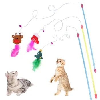 2020 New 1PC Cat Christmas Teaser Turkey Feather Interactive Stick Toy Wire 5 Kinds Of Style Cat Interaction Toys HOT
2020 New 1PC Cat Christmas Teaser Turkey Feather Interactive Stick Toy Wire 5 Kinds Of Style Cat Interaction Toys HOT