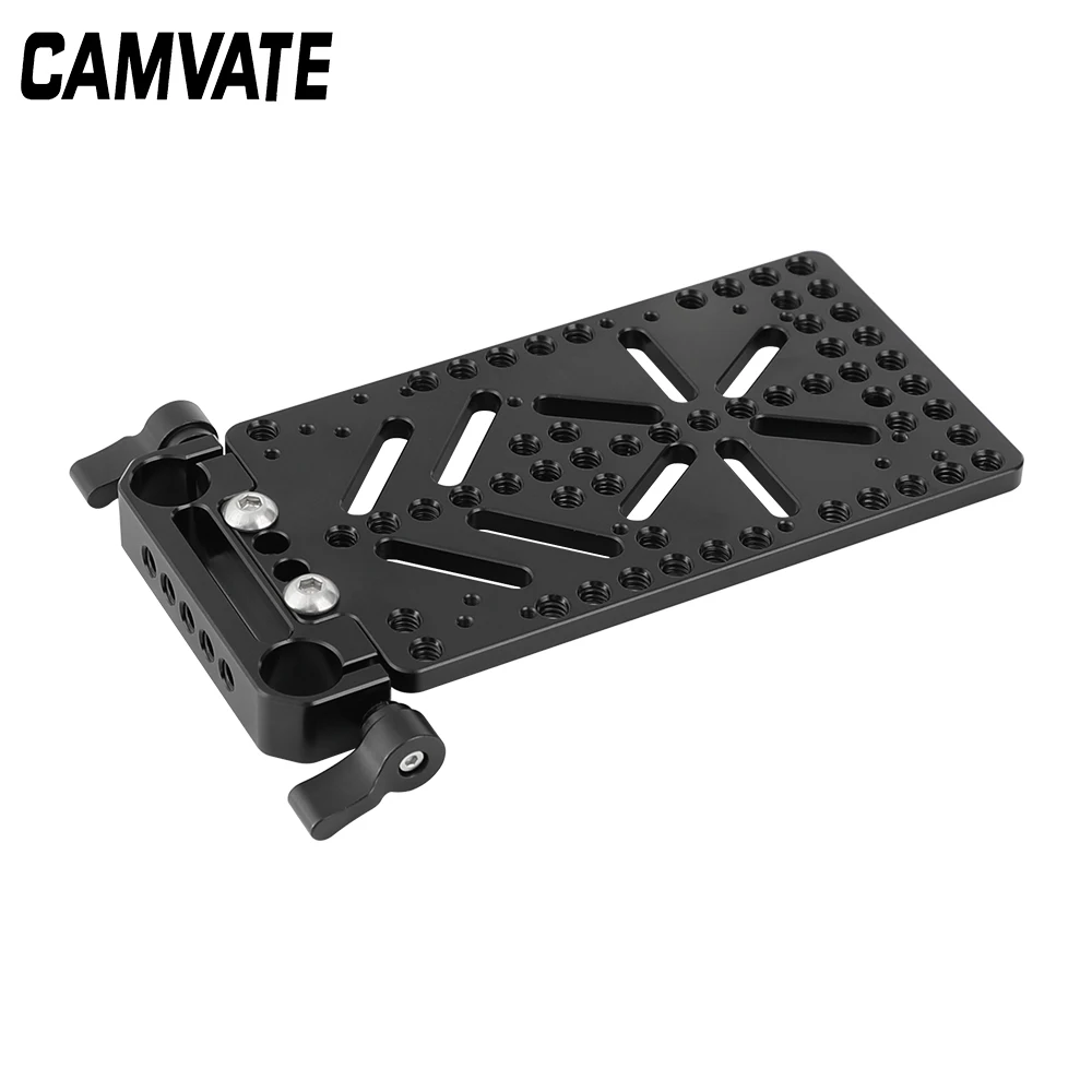 CAMVATE Cheese Plate Battery Backboard With 15mm Rail Block Rod Clamp Fr VLock Power Supply Plate Power Distributor AdapterC2542
CAMVATE Cheese Plate Battery Backboard With 15mm Rail Block Rod Clamp Fr VLock Power Supply Plate Power Distributor AdapterC2542