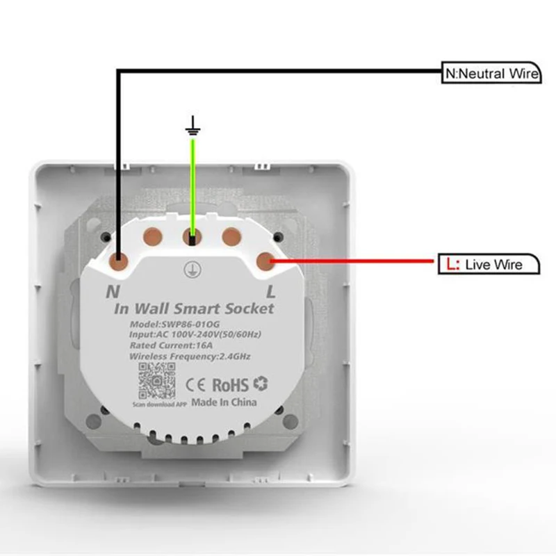 High Quality Fireproof Intelligent Wall Socket EU Plug WiFi Mobile Phone Voice Remote Control Accessories
High Quality Fireproof Intelligent Wall Socket EU Plug WiFi Mobile Phone Voice Remote Control Accessories