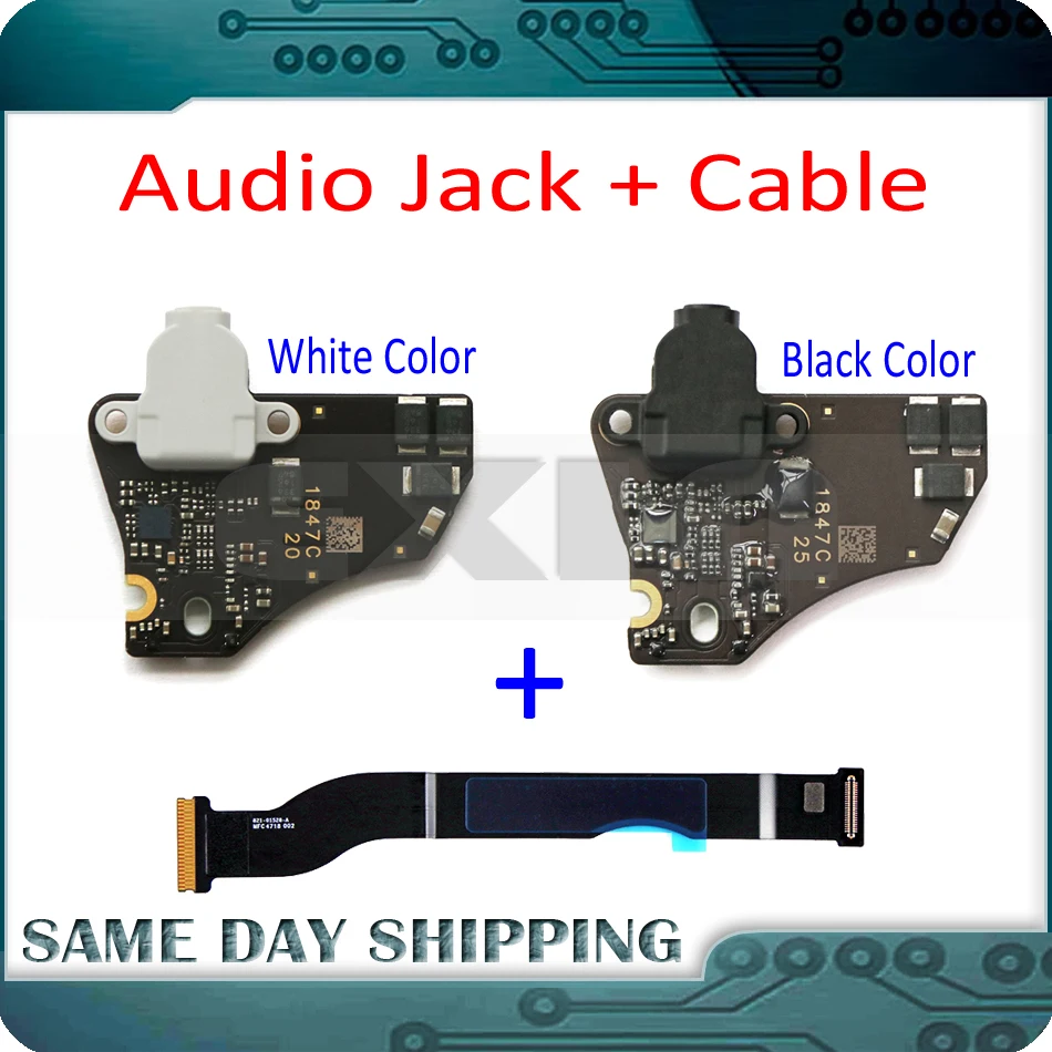 Laptop A1932 Headphone Audio Jack Board with Flex Cable 820-01124-A 821-01528-A for MacBook Air Retina 13" 2018 2019 Year
Laptop A1932 Headphone Audio Jack Board with Flex Cable 820-01124-A 821-01528-A for MacBook Air Retina 13" 2018 2019 Year