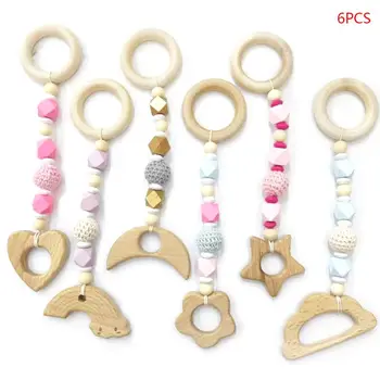 6 Pcs/set Children Room Decoration Wooden Baby Kids Fitness Rack Pendant Beech Wood Hanging Ornaments
6 Pcs/set Children Room Decoration Wooden Baby Kids Fitness Rack Pendant Beech Wood Hanging Ornaments