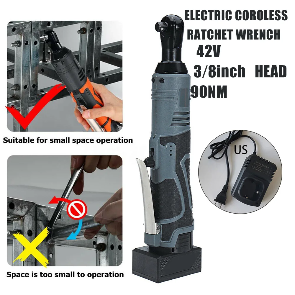42V 8000mAh Electric Right Angle Wrench Set Cordless Rubber Handle Woodworking With Battery Charger 90NM Power Tools
42V 8000mAh Electric Right Angle Wrench Set Cordless Rubber Handle Woodworking With Battery Charger 90NM Power Tools