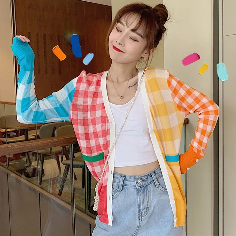 Korean Style V-neck 2019 New Rainbow Sweater Loose Casual Fashion Long-sleeved Knit Cardigan Code Sweater 3 Colors
Korean Style V-neck 2019 New Rainbow Sweater Loose Casual Fashion Long-sleeved Knit Cardigan Code Sweater 3 Colors