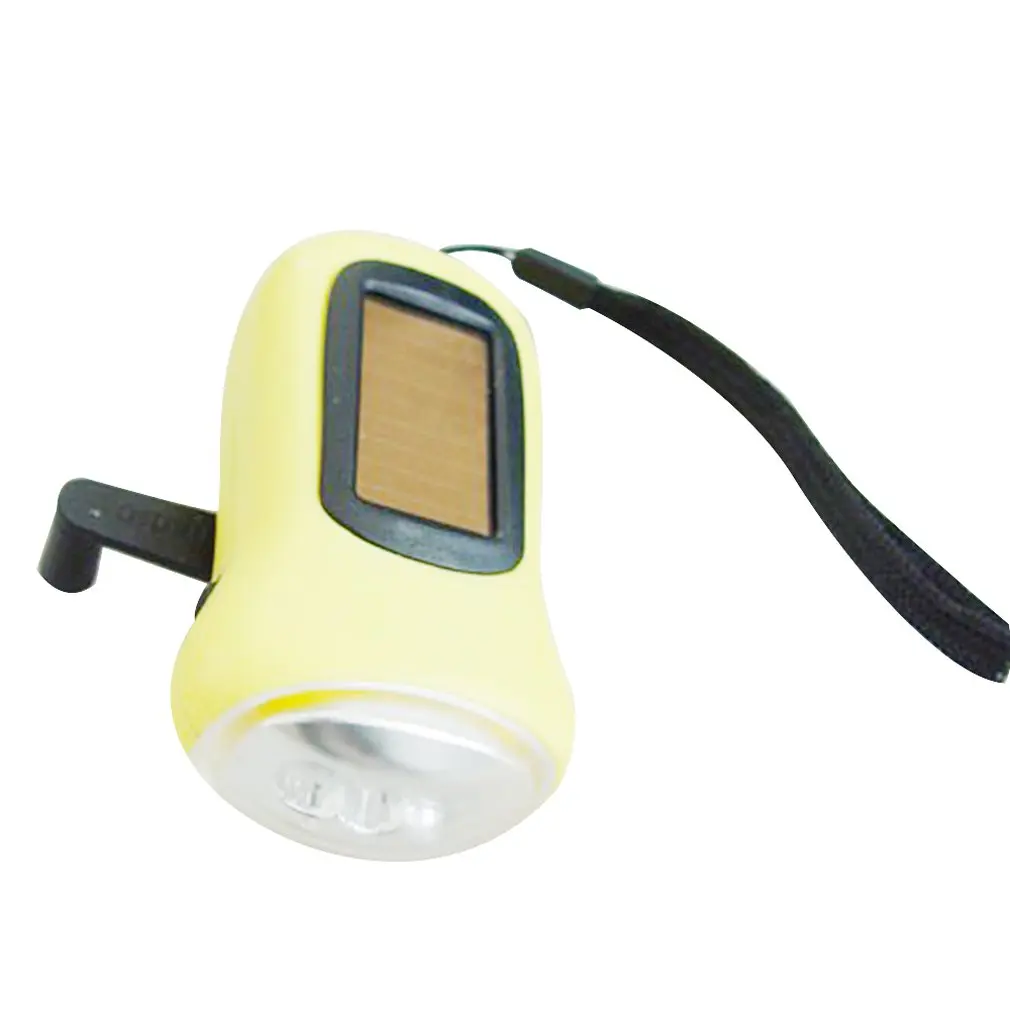 Фото Мини 3 светодиодный на солнечной энергии ручной Кривошип флэш-светильник