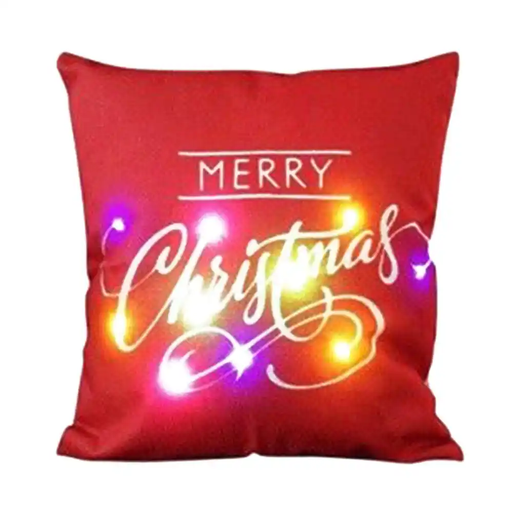 christmas led pillow cushion cover xmas party home decor