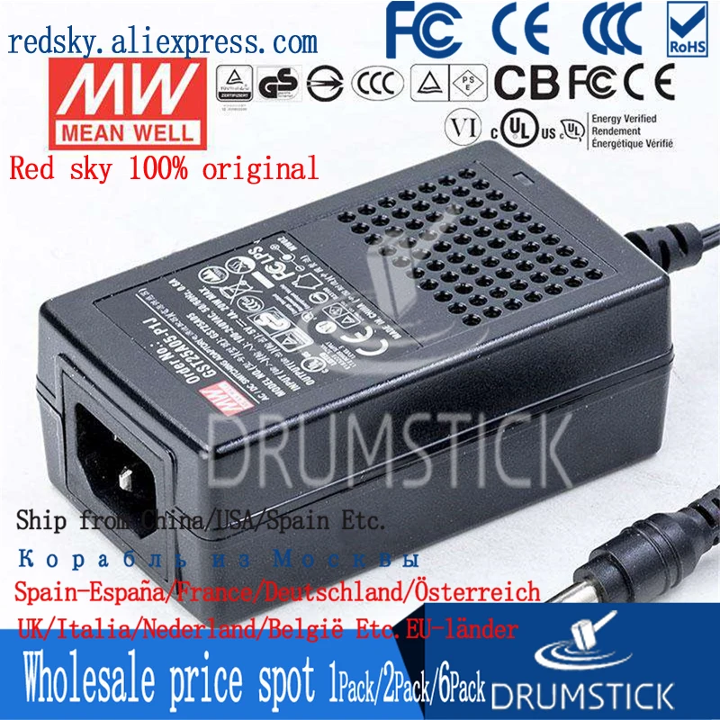 Лидер продаж бренд MEAN WELL представляет GST25A05-P1J 5V 4A meanwell GST25A 20 Вт AC-DC промышленный