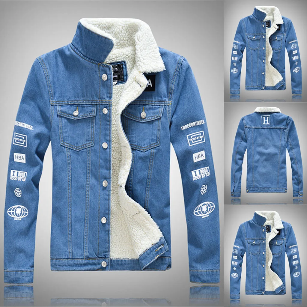 Fashion Denim Jacket Men Winter Wool Men's Autumn Winter Casual Retro Long Sleeve Turn-down Collar Denim Jacket Coat Clothing 
Fashion Denim Jacket Men Winter Wool Men's Autumn Winter Casual Retro Long Sleeve Turn-down Collar Denim Jacket Coat Clothing