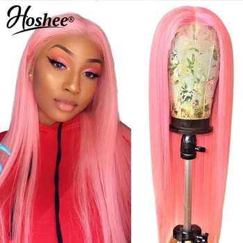 150% Pink lace Front Human Hair Wig Brazilian Remy Straight Lace Front Wig Green Red Blue Purple Ombre Wigs For Women 
150% Pink lace Front Human Hair Wig Brazilian Remy Straight Lace Front Wig Green Red Blue Purple Ombre Wigs For Women