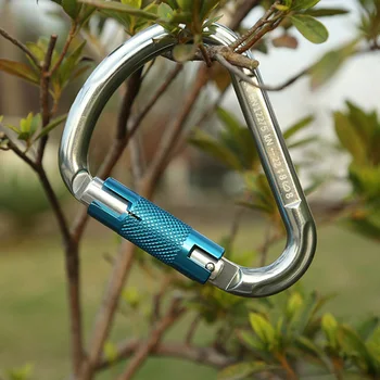 Mountaineering Safety Carabiner Lock Buckle Outdoor Rock Climbing Equipment 22KN Longitudinal Load Carabiner
Mountaineering Safety Carabiner Lock Buckle Outdoor Rock Climbing Equipment 22KN Longitudinal Load Carabiner