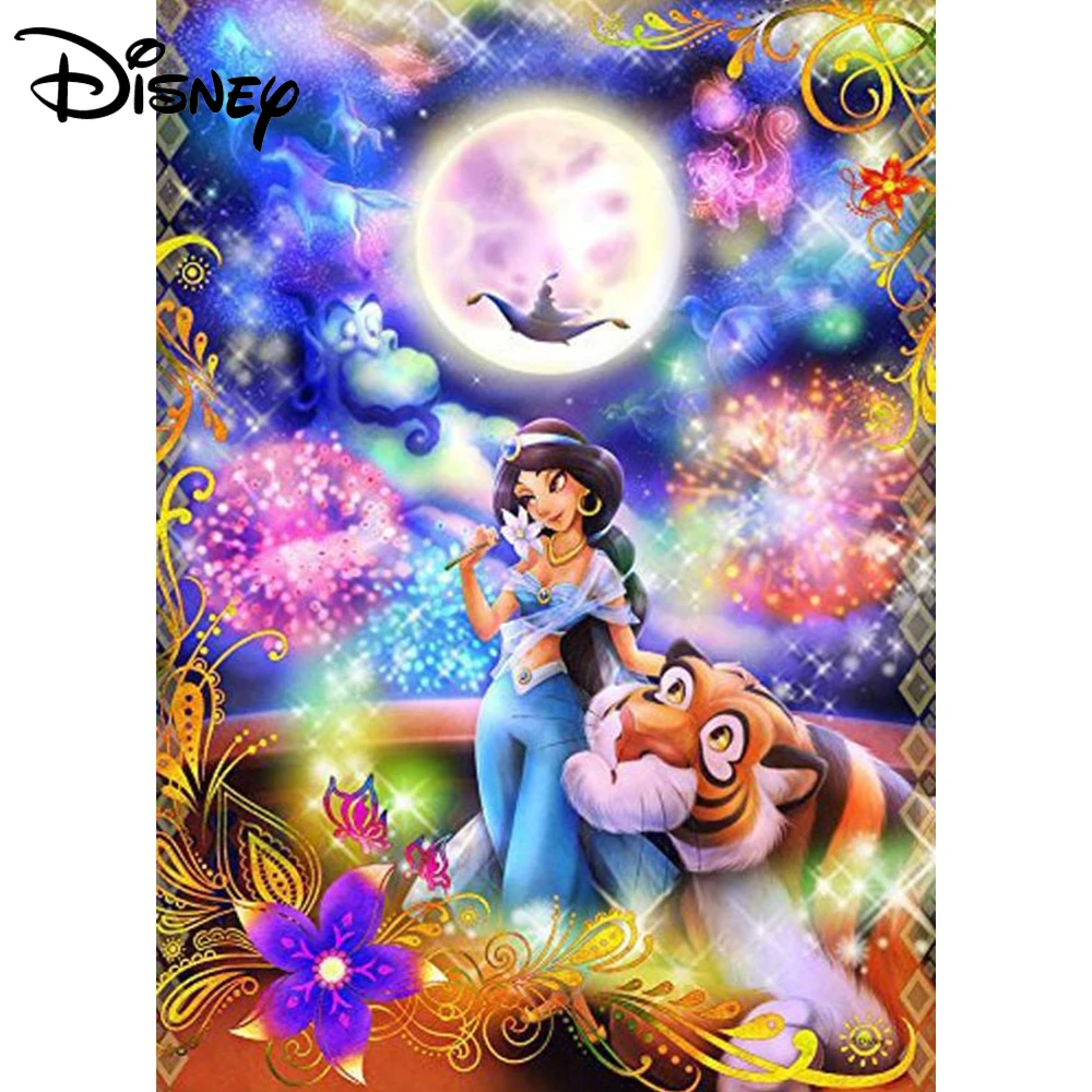 

Алмазная мозаика из мультфильма «сделай сам» Disney, картина принцессы жасмин, бриллиантовая живопись, вышивка крестиком, хобби ручной работы