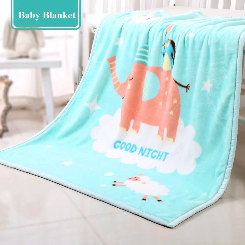 

Super Soft Flannel Baby Blanket Throws Newborn Kids Sofa Sleep Cover Warm Anime Elephant Baby Bedding Quilt Thickened Blankets