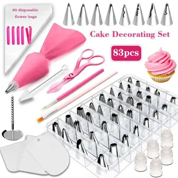 83pcs Cake Decorating Set,Cupcake Decorating Kit Baking Supplies, 44 Numbered Icing Tips and Frosting Tools for Cake DIY,Pink
83pcs Cake Decorating Set,Cupcake Decorating Kit Baking Supplies, 44 Numbered Icing Tips and Frosting Tools for Cake DIY,Pink