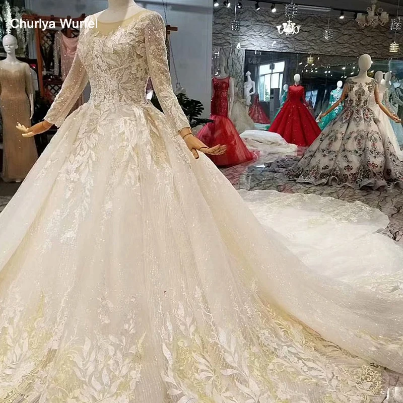 LS127001 long sleeve wedding dresses elegant o-neck ball gown lace flowers appliques wedding dresses with shiny lace tulle train
LS127001 long sleeve wedding dresses elegant o-neck ball gown lace flowers appliques wedding dresses with shiny lace tulle train