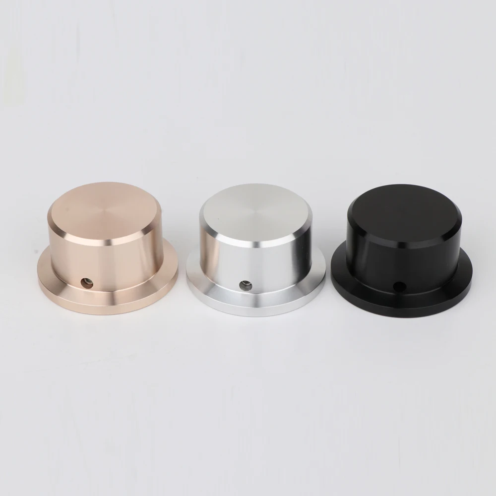 Hifi 48X38mm Solid Aluminum Potentiometer Knob For DAC CD DVD Turntable Tube Amplifier Speaker Volume Control Silver Black Gold |