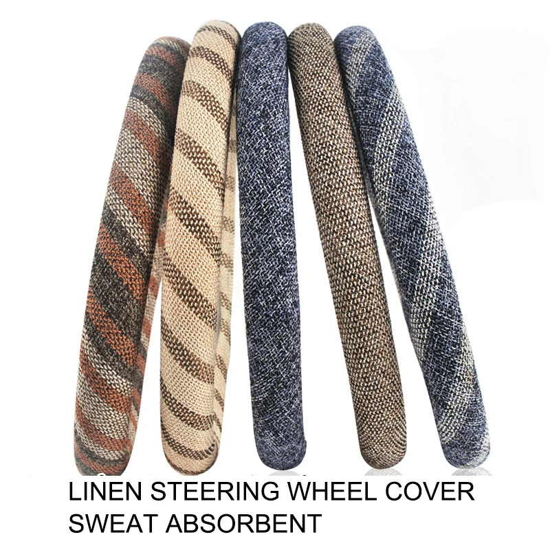 2020 Linen Car Steering Wheel Cover Universal Four Seasons Protection Non-Slip Grip Sweat Absorbentsteering Wheel Cover
2020 Linen Car Steering Wheel Cover Universal Four Seasons Protection Non-Slip Grip Sweat Absorbentsteering Wheel Cover