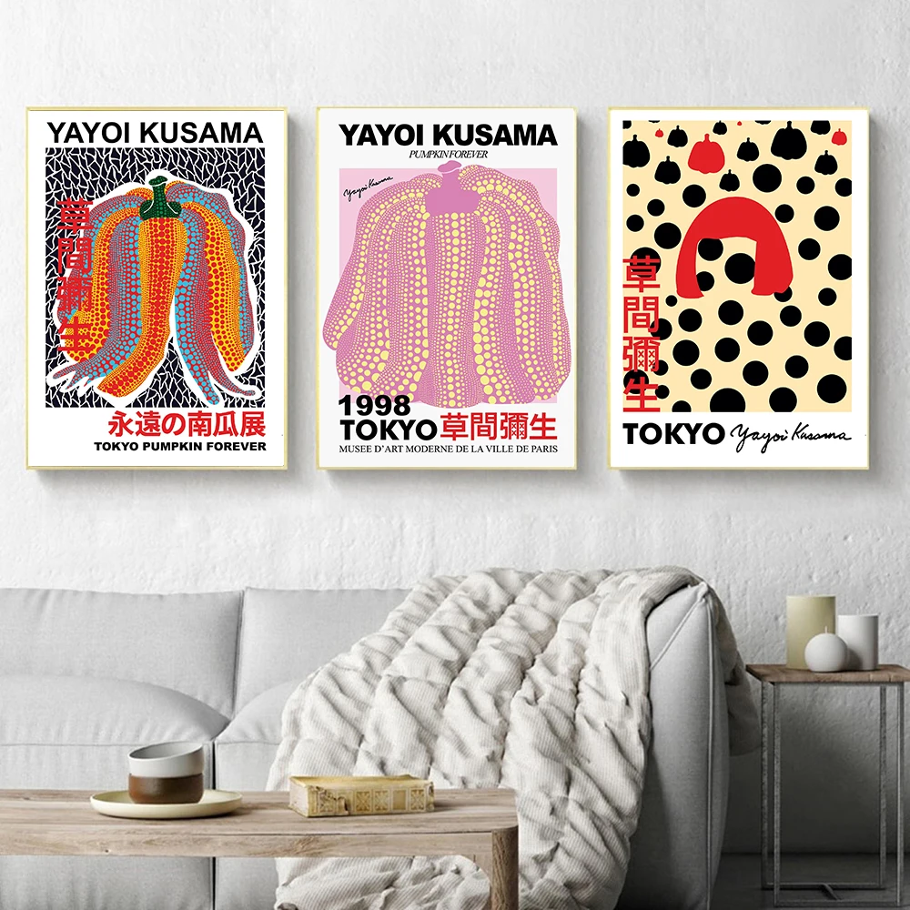 Yayoi Kusama Modern Exhibition Posters and Prints Japanese Wall Art Pictures Museum Canvas Painting for Living Room Home Decor
Yayoi Kusama Modern Exhibition Posters and Prints Japanese Wall Art Pictures Museum Canvas Painting for Living Room Home Decor
