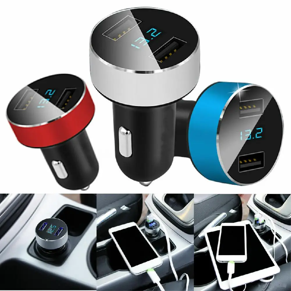 Dual Ports 3.1A USB Car Cigarette Charger Lighter Digital LED Voltmeter 12V/24V Fast Car Charger Power Adapter Accessories
Dual Ports 3.1A USB Car Cigarette Charger Lighter Digital LED Voltmeter 12V/24V Fast Car Charger Power Adapter Accessories