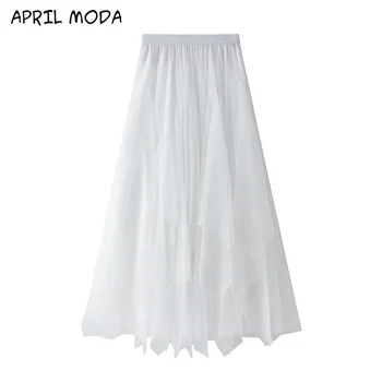 2020 Tulle Pleated Long Skirts Women Summer Elastic Band High Waist Irregular Mesh Skirt Gradient Black Voile Falda
2020 Tulle Pleated Long Skirts Women Summer Elastic Band High Waist Irregular Mesh Skirt Gradient Black Voile Falda