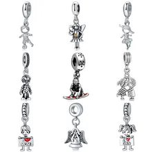 Joyería de Navidad que hace abalorio para colgante DIY plata de ley 925 original sieradén pulsera de bronce cuentas de lágrima dijes de metal(China)