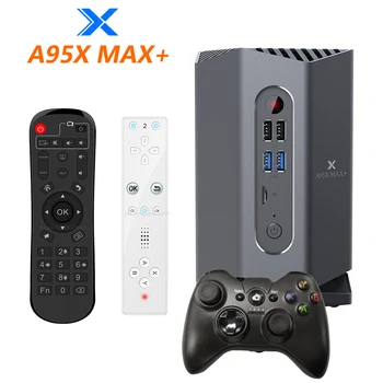 A95X MAX PLUS Amlogic S922X Smart Android 9.0 TV Box 4GB RAM 64GB ROM Gaming Box with Bluetooth Gamepad Motion Sensing Remote 
A95X MAX PLUS Amlogic S922X Smart Android 9.0 TV Box 4GB RAM 64GB ROM Gaming Box with Bluetooth Gamepad Motion Sensing Remote