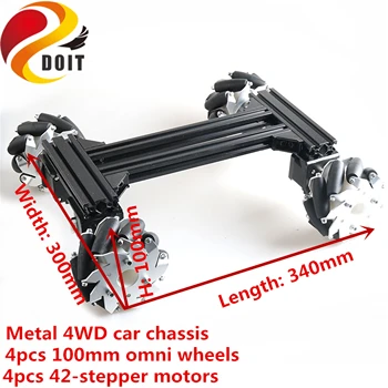 SZDOIT 100mm Omnidirectional Mecanum Wheel Metal 4WD Large Robot Tank Car Chassis Kit 42 Stepper Motor Heavy load DIY Education
SZDOIT 100mm Omnidirectional Mecanum Wheel Metal 4WD Large Robot Tank Car Chassis Kit 42 Stepper Motor Heavy load DIY Education