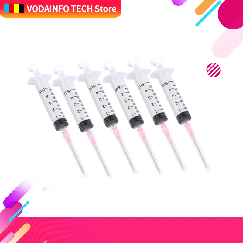 QSYRAINBOW 6pcs 5ml Syringes With Crimp Sealed Plastic Syringe Crimp Sealed-Blunt Chemical Needle Tips For Glue Oil Ink 
QSYRAINBOW 6pcs 5ml Syringes With Crimp Sealed Plastic Syringe Crimp Sealed-Blunt Chemical Needle Tips For Glue Oil Ink