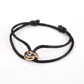 Women Fashion stainless Steel Rope 3 Circle Trinity Adjustable Bracelet Buckle Ribbon Retro Style Classical Jewelry Unisex
Women Fashion stainless Steel Rope 3 Circle Trinity Adjustable Bracelet Buckle Ribbon Retro Style Classical Jewelry Unisex
