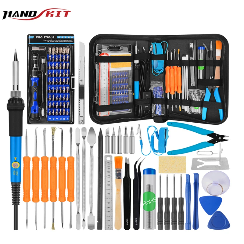 Handskit Soldering Iron Screwdriver Set Tool Soldering Iron Tweezers Wire Stripper Multi-function Screwdriver Set Welding Tools
Handskit Soldering Iron Screwdriver Set Tool Soldering Iron Tweezers Wire Stripper Multi-function Screwdriver Set Welding Tools