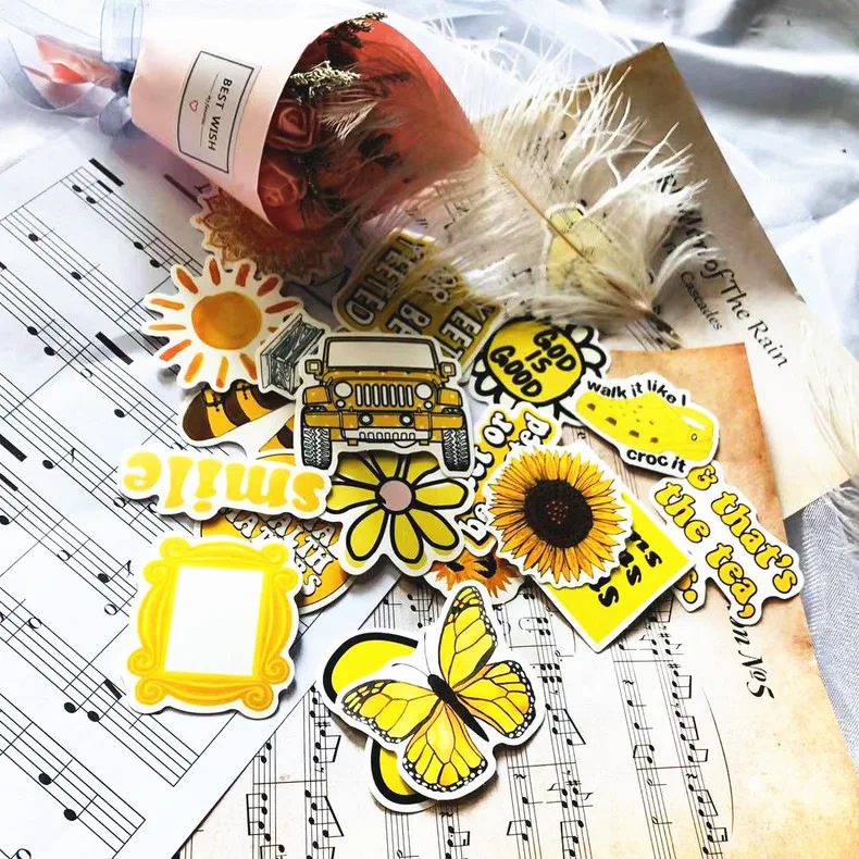 50 Yellow Hipster VSCO Girl Mobile Phone Shell Adhesive Paper Luggage Helmet Waterproof Automobile Sticker Adhesive Paper
50 Yellow Hipster VSCO Girl Mobile Phone Shell Adhesive Paper Luggage Helmet Waterproof Automobile Sticker Adhesive Paper