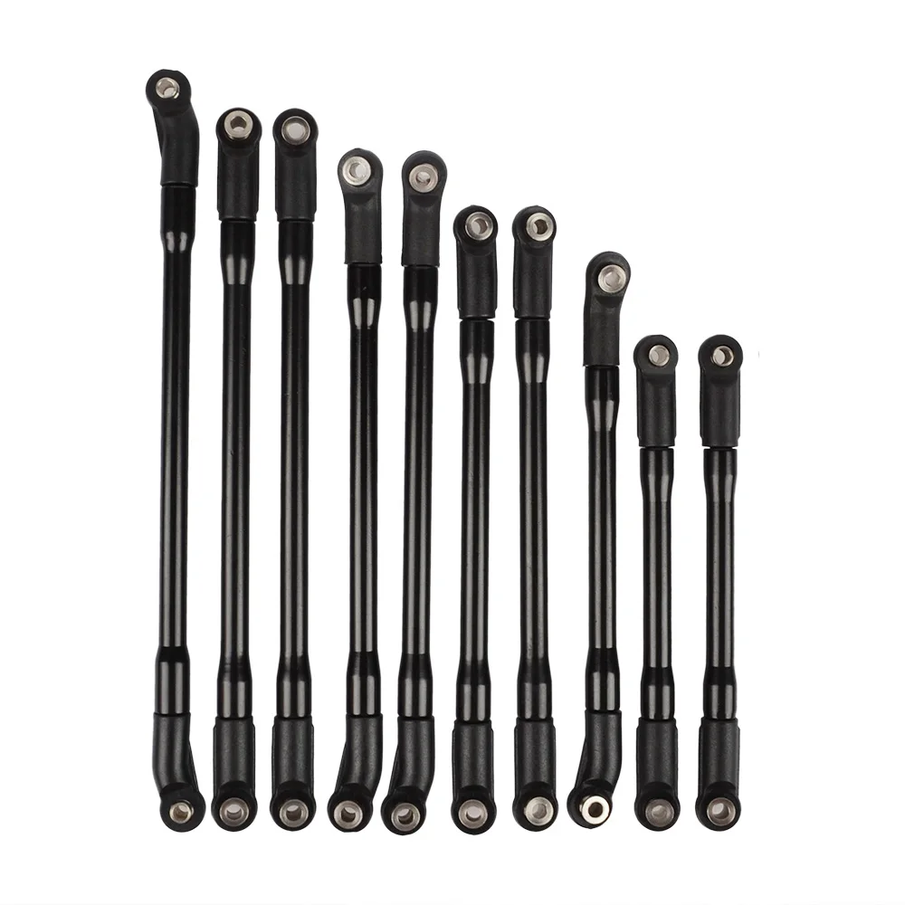 10pcs Aluminum Alloy Pull Rod Link Set for Axial SCX10 II 90046 90047 RC Crawler Upgrade Parts
10pcs Aluminum Alloy Pull Rod Link Set for Axial SCX10 II 90046 90047 RC Crawler Upgrade Parts