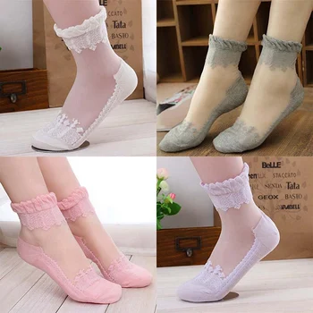 Fashion Thin Section Cotton Bottom Women Summer Lace Short Socks Female Non-slip Crystal Glass Transparent Style Sock
Fashion Thin Section Cotton Bottom Women Summer Lace Short Socks Female Non-slip Crystal Glass Transparent Style Sock