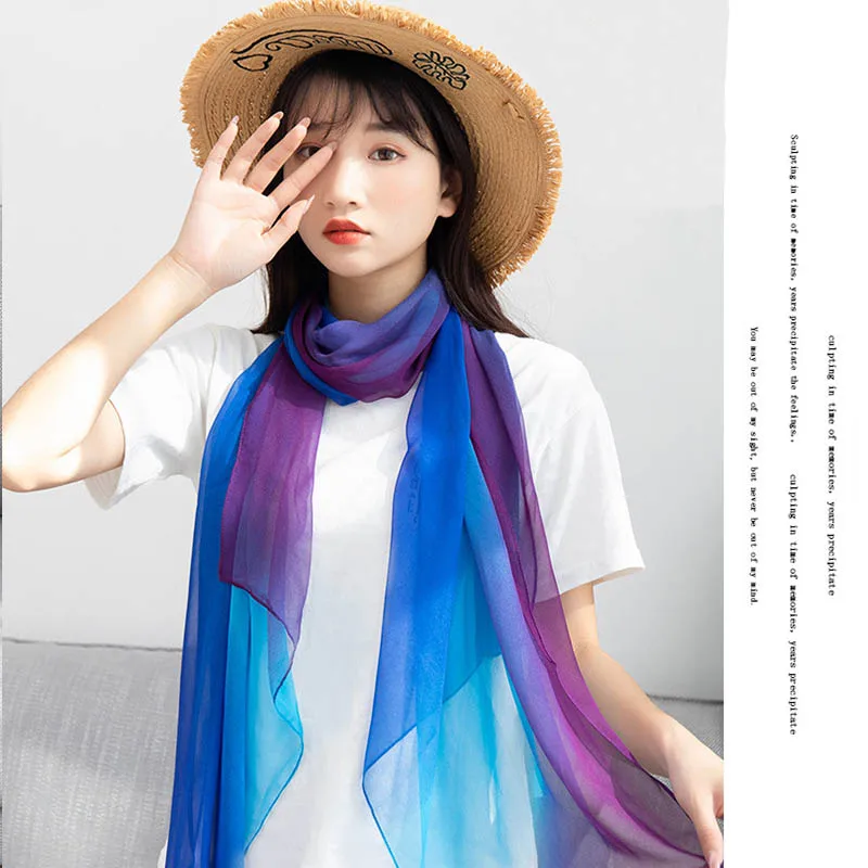 Georgette Multicolor Women Scarf Body Etiquette Training Catwalk Show Practice Dance High Quality Gradient Silk Scarf Long Shawl
Georgette Multicolor Women Scarf Body Etiquette Training Catwalk Show Practice Dance High Quality Gradient Silk Scarf Long Shawl