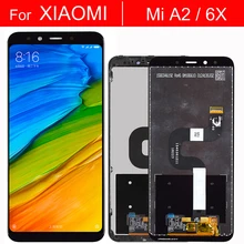 Ensemble écran LCD de remplacement avec châssis, 2160x1080, qualité AAA, pour XiaoMi Mi A2 MIA2=