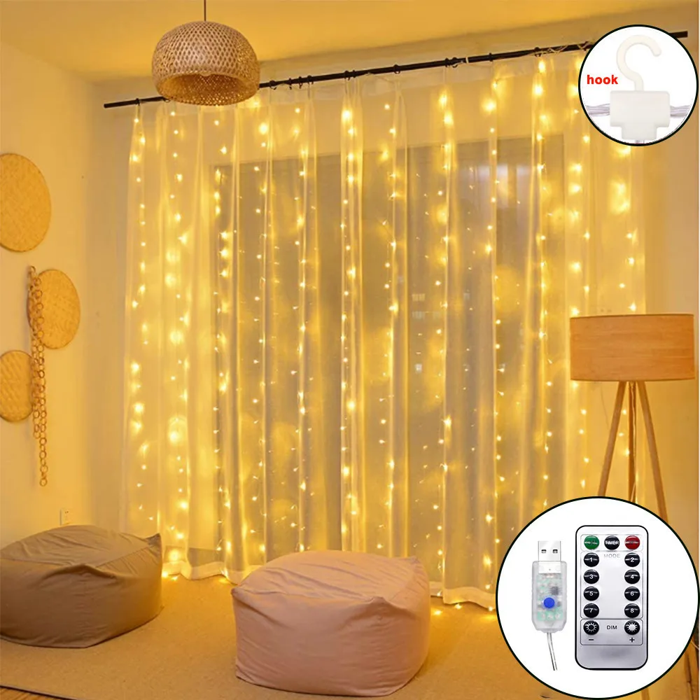 100/200/300LED USB Power Remote Control Curtain Fairy Lights LED String Lights Decora Party Home Wedding Christmas Garden Light
100/200/300LED USB Power Remote Control Curtain Fairy Lights LED String Lights Decora Party Home Wedding Christmas Garden Light