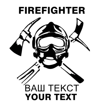 CK20208# Vinyl Decal Firefighter with Your Region Custom Car Sticker Reflective Waterproof Stickers on Truck Bumper Rear Window
