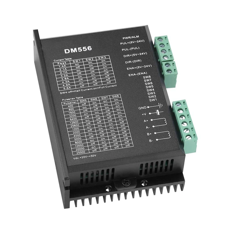 5Pcs DM556 Driver Stepper Motor 2 Phase 5.6A for 57 86 Stepper Motor ControllerDigital NEMA17 NEMA23 NEMA34Stepper Motor
5Pcs DM556 Driver Stepper Motor 2 Phase 5.6A for 57 86 Stepper Motor ControllerDigital NEMA17 NEMA23 NEMA34Stepper Motor