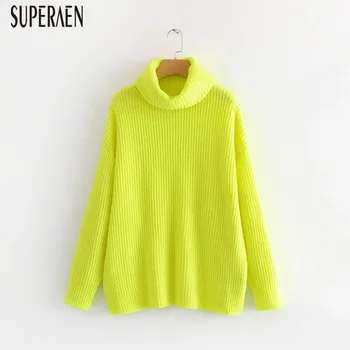 SuperAen 2019 Autumn and Winter New Women's Pullovers Sweaters Wild Solid Color Casual Ladies Sweaters Turtleneck Tops Female 
SuperAen 2019 Autumn and Winter New Women's Pullovers Sweaters Wild Solid Color Casual Ladies Sweaters Turtleneck Tops Female