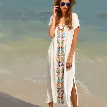 Swimsuit Cover Up Beach Dress Coverups For Women Kaftan Swimwear Wraps Split Sun Proof Clothes Embroidery Short Long Sleeve
Swimsuit Cover Up Beach Dress Coverups For Women Kaftan Swimwear Wraps Split Sun Proof Clothes Embroidery Short Long Sleeve