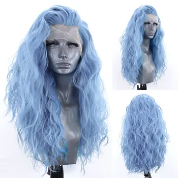 Bombshell Short Loose Bouncy Curly Synthetic 13*3 Lace Front Wig Sky Blue Heat Resistant Fiber Natural Hairline For Women Wigs
Bombshell Short Loose Bouncy Curly Synthetic 13*3 Lace Front Wig Sky Blue Heat Resistant Fiber Natural Hairline For Women Wigs
