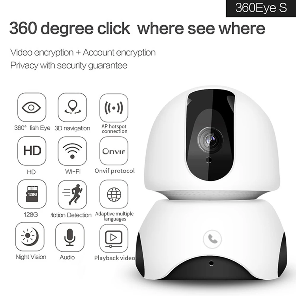 CALOFE 720P HD Baby Monitor IP Camera WiFi Wireless Auto Tracking Night Vision Home Security Surveillance Network Mini Cam
CALOFE 720P HD Baby Monitor IP Camera WiFi Wireless Auto Tracking Night Vision Home Security Surveillance Network Mini Cam