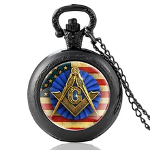 Black Classic American Flag Freemason Glass Cabochon Quartz Pocket Watch Vintage Men Women Pendant Necklace Watches Gifts
Black Classic American Flag Freemason Glass Cabochon Quartz Pocket Watch Vintage Men Women Pendant Necklace Watches Gifts