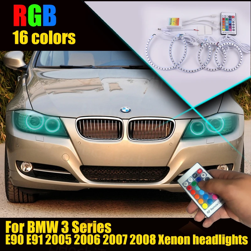 Мульти-Цвет меняющийся светодиодный RGB фара для поверхностного монтажа Halo набор колец для BMW 3 серии E90 E91 2005 2006 2007 2008 Ксеноновые фары
Мульти-Цвет меняющийся светодиодный RGB фара для поверхностного монтажа Halo набор колец для BMW 3 серии E90 E91 2005 2006 2007 2008 Ксеноновые фары