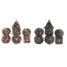 7Pcs Mini Hollow Metal Dice Set Hollow Out Polyhedral Dice Set For Role Playing Game
7Pcs Mini Hollow Metal Dice Set Hollow Out Polyhedral Dice Set For Role Playing Game