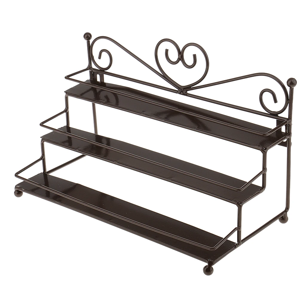 Metal Wall Mounted 3 Tier Display Rack Holder for Essential Oils Nail Polish Organizer for Salon Home Metal Wall Mounted 3 Tier Display Rack Holder for Essential Oils Nail Polish Organizer for Salon Home