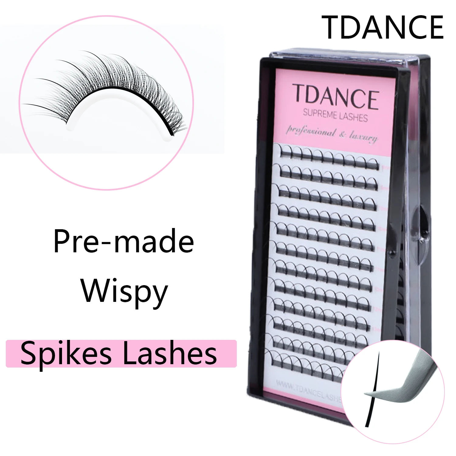 TDANCE Spikes Wispy Extension Lashes Individual Fairy Dramatic Fluffy Soft Wispy Promade Natural Professional Makeup Eyelashes
TDANCE Spikes Wispy Extension Lashes Individual Fairy Dramatic Fluffy Soft Wispy Promade Natural Professional Makeup Eyelashes
