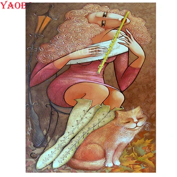 Yaobo Diamond Painting abstract Woman cat Cross Stitch Kit Diamond Mosaic Full Layout With Square Round Stones Bead 3D Picture
Yaobo Diamond Painting abstract Woman cat Cross Stitch Kit Diamond Mosaic Full Layout With Square Round Stones Bead 3D Picture