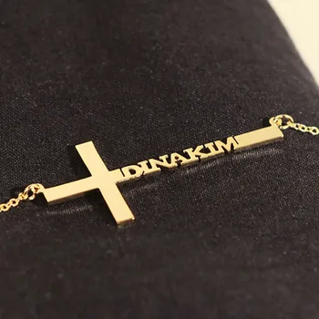 Custom Name Cross Necklace For Women Men Personalized Stainless Steel Gold Silver Nameplate Cross Necklace Women Jewerly Gift
Custom Name Cross Necklace For Women Men Personalized Stainless Steel Gold Silver Nameplate Cross Necklace Women Jewerly Gift