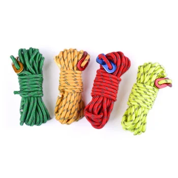 4m Reflective Paracord Outdoor Camping Tent Wind Rope 4mm Sun Shelter Awning With Aluminum Alloy Buckle
4m Reflective Paracord Outdoor Camping Tent Wind Rope 4mm Sun Shelter Awning With Aluminum Alloy Buckle